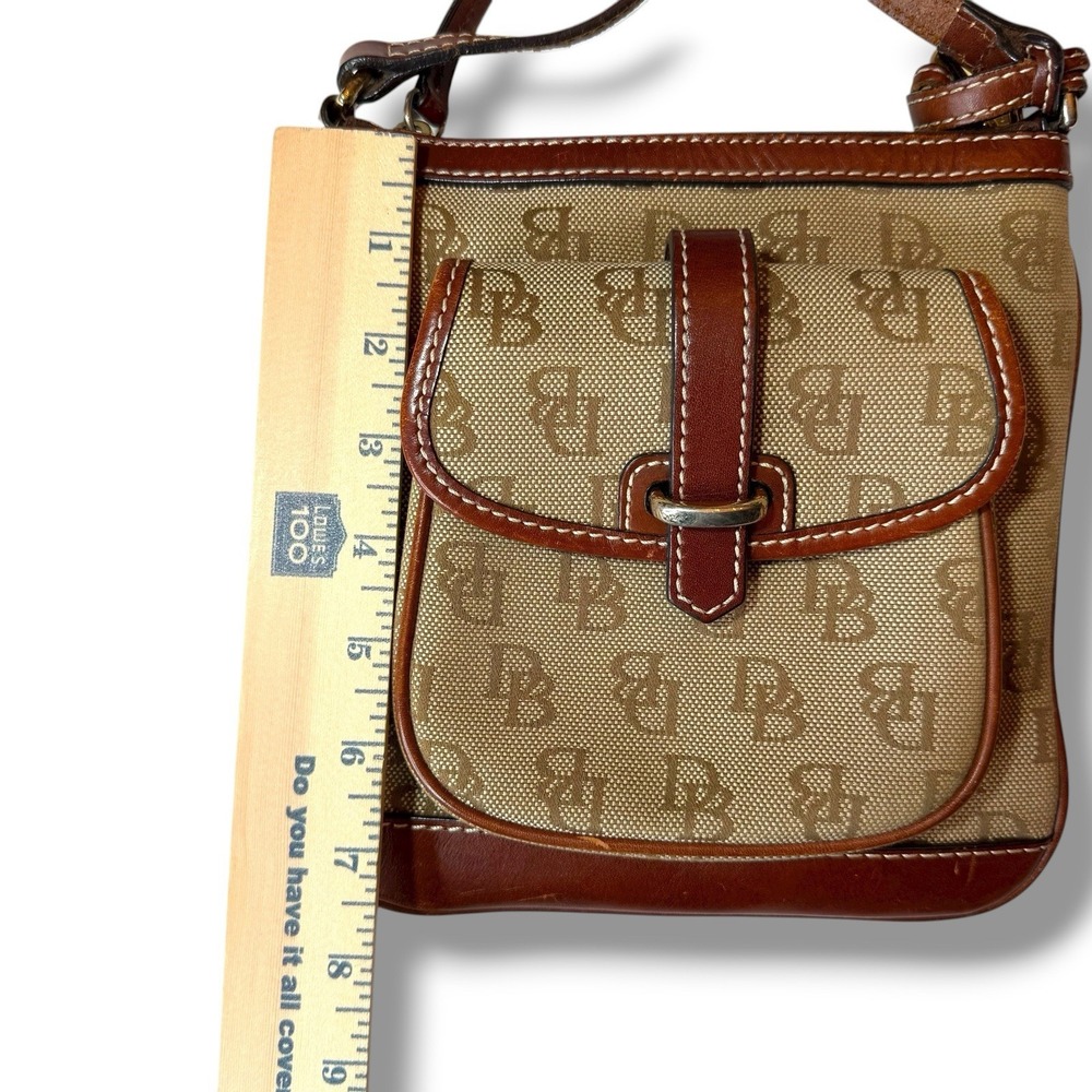 VTG Dooney and Bourke Y2K‎ Letter Carrier Signature Monogram Crossbody Bag Purse - Picture 11 of 15